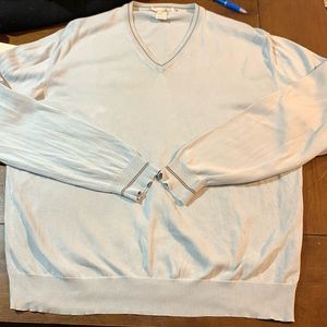 Ermenegildo Zenga Mens pale blue 100% cotton Sweater